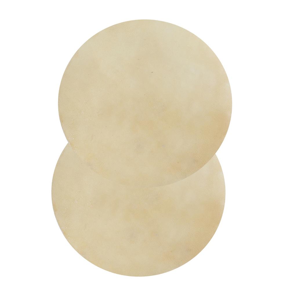 2pcs Drum Head Sheepskin Consistent Clear Sound for African Bongo Drum (12.2in)