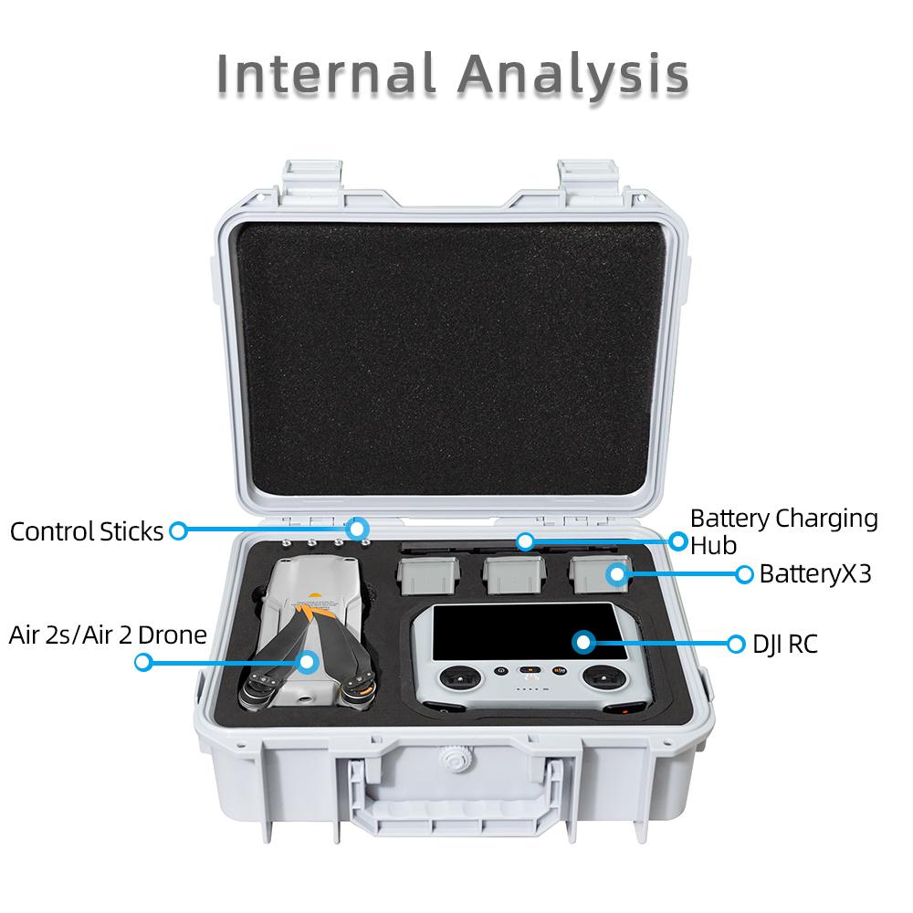 

Explosion-Proof Suitcase With Strap for DJI Air 2S Travel Box Storage Bag for DJI Mavic Air 2 Drone Accessories