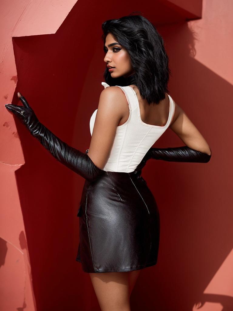 Rose Beauty A Grommet Lace Up Front Bandana Hem Crop Corset Shapewear Top