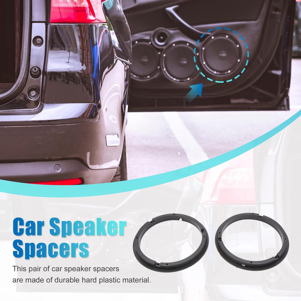 uxcell Inner Baffle Car Speaker Inner Spacer Inner Baffle Board Speaker Mounting Kit 165mm Compatible with Suzuki Plastic Black 2pcs