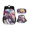 FAIRY TAIL Backpack Pen Bag Shoulder Bag 3Pcs Set Cartoon Anime Printed Student Boys and Girls New Large Capacity Versatile
