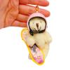 Small Skateboarding Bear Plush Keychain Fashion Bear Bag Charm Hanging Decors Plush Texture Perfect for Backpacks and Key