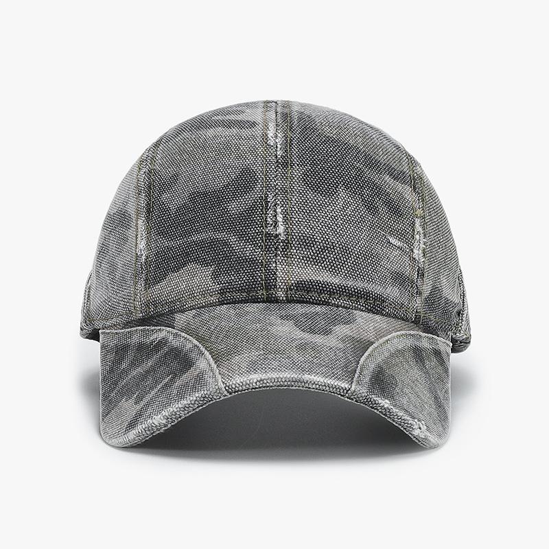 New Camouflage Plain Panel Splicing Casual Soft Top Baseball Cap for Women, Sunshade Versatile Soft Top