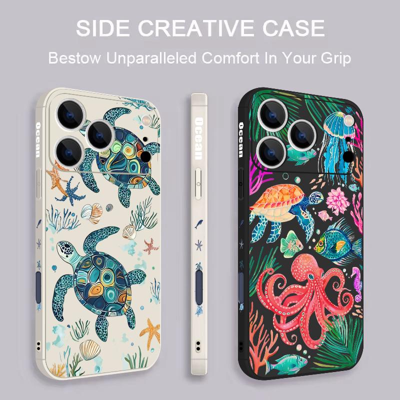 For iPhone 17 Pro Max Case Shark Whale Marine Life Pattern Magnetic For Magsafe Soft Cover For iPhone 16 15 14 13 Pro Max 17E 16E