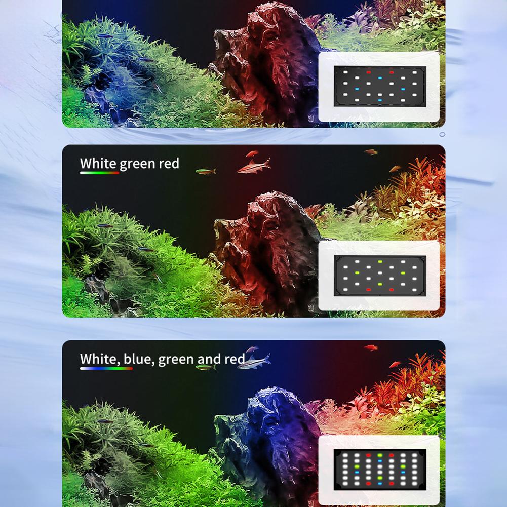 LED Aquarium Light Fish Tank Lighting with Adjustable Brightness 360° Rotation USB Clamp Lights for Fish Aquatic Pet Supplies