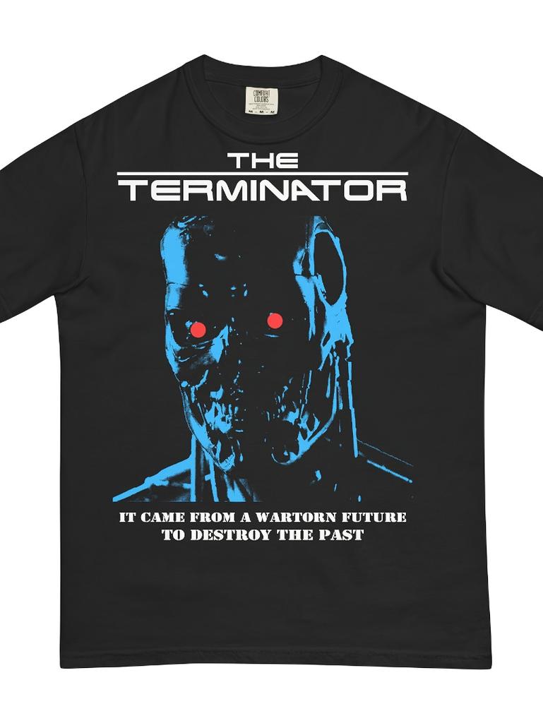 T-shirt Casual Neutra Regular Fit Edizione Terminator 2 A T-shirt Nera Base Girocollo Manica Corta Con Stampa