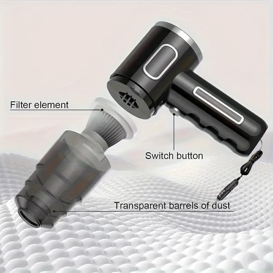 Portable 12V Car Vacuum Cleaner with Flat-billed Bird Nozzle