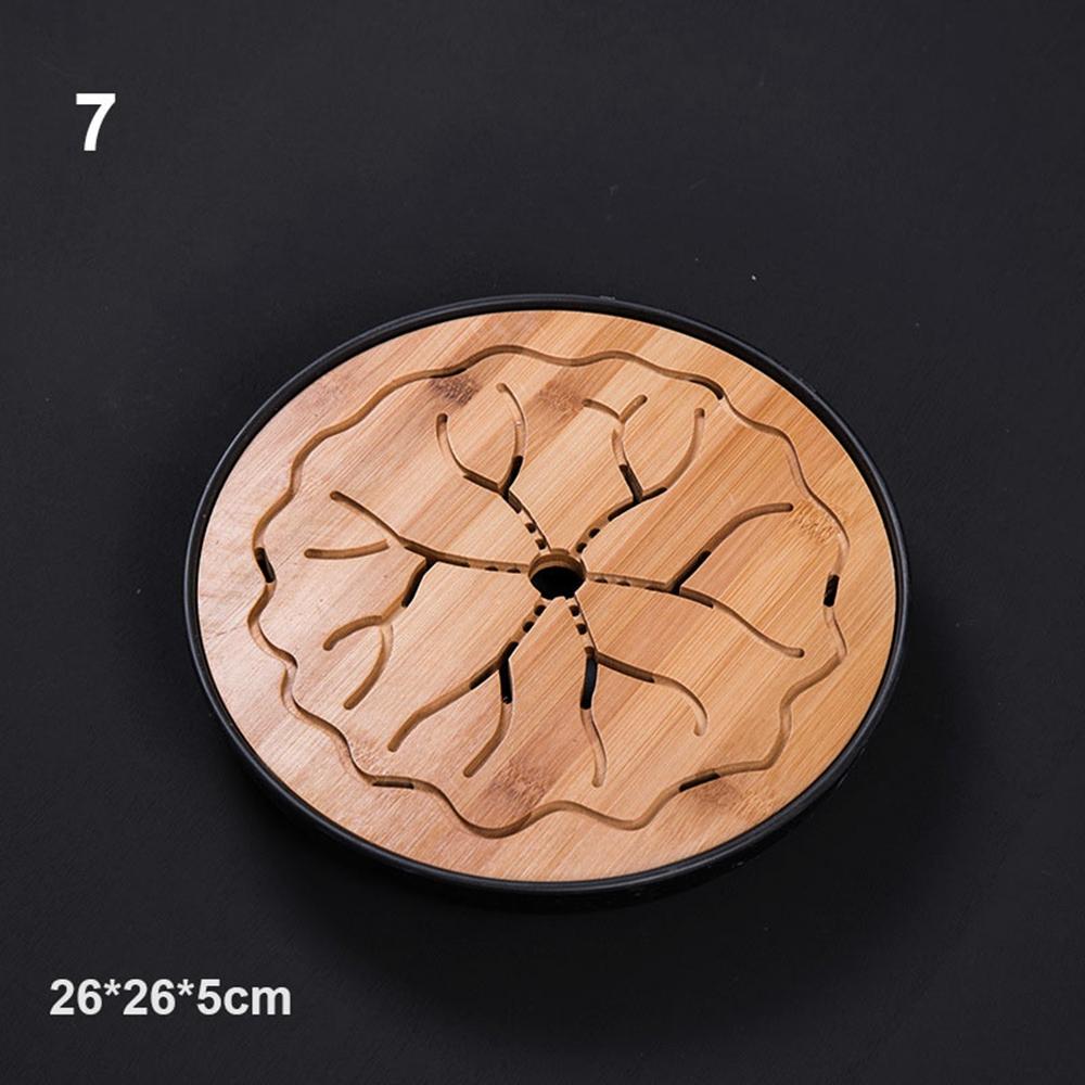 & Zahradní suchý bublinkový stůl Čínský servírovací stůl na pití a vodu Úložné tácy pro domácnost Bambusový čajový tácek