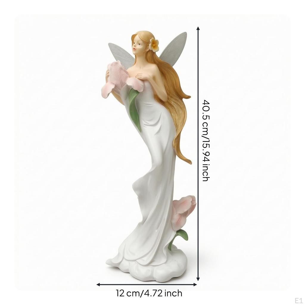 Fairy Figurine with Delicate Appendages Resin Statue Standing