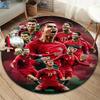 Cristiano Ronaldo Round Area Rug,Carpet Rug for Living Room Bedroom Sofa Playroom Decor,Non-slip Floor Mat