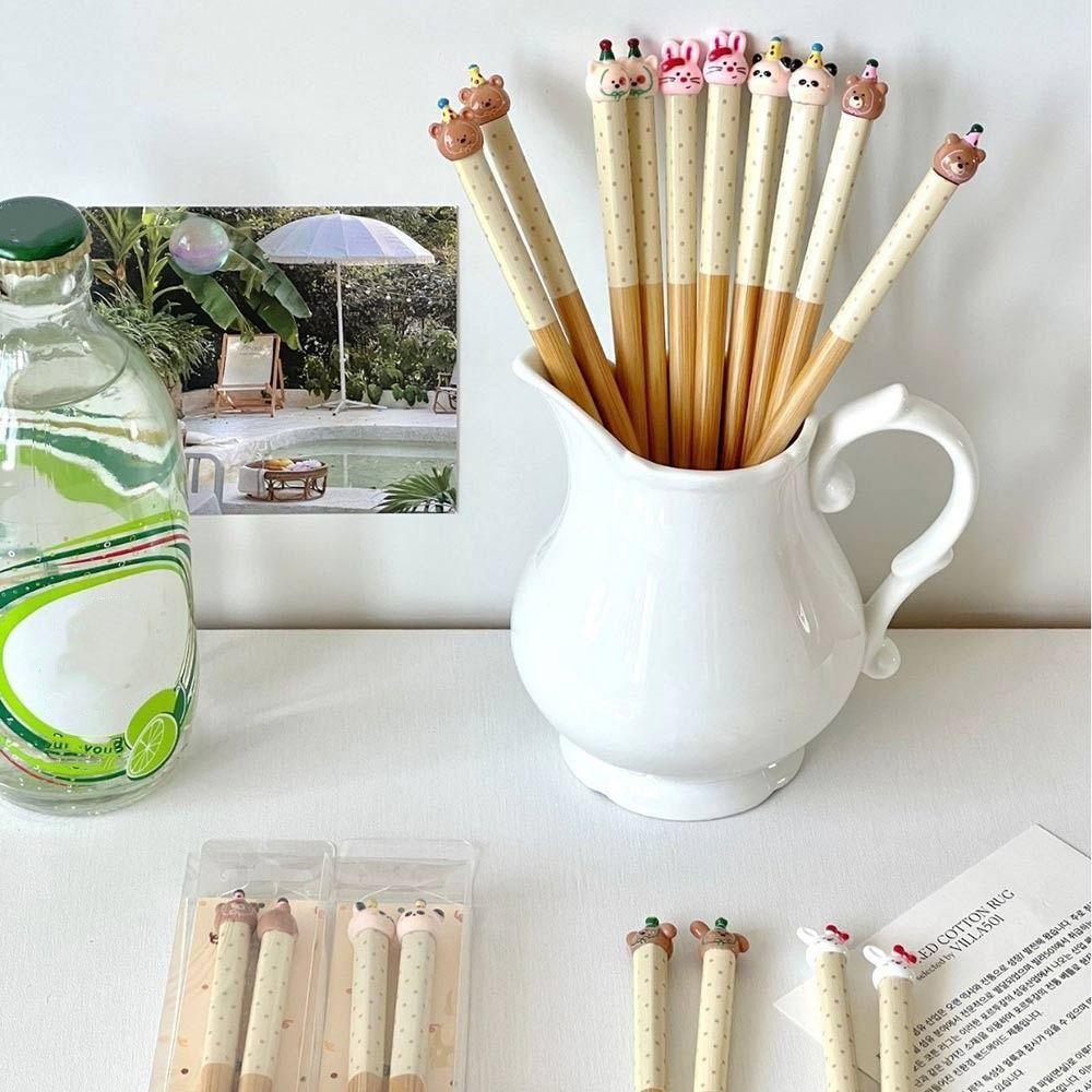 Cartoon Animal Chopsticks Bamboo Non Slip Chopsticks New Long Chopsticks  Tableware