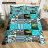 Pike Fish Bedding Striped Bass Big Pattern Hunting And Fishing Themed Duvet Cover For Kids Boys BedRoom Decorations For Teens