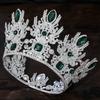 Baroque Crystal Crown Miss Universe Tiara Rhinestone Pageant Prom Crowns Bridal Wedding Hair Accessories Jewelry Crown Tiara