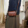 Vegetable Tanned Cowhide Simple Retro Lock Small Square Bag Leather Versatile Fashion Large Capacity Shoulder Messenger Bag