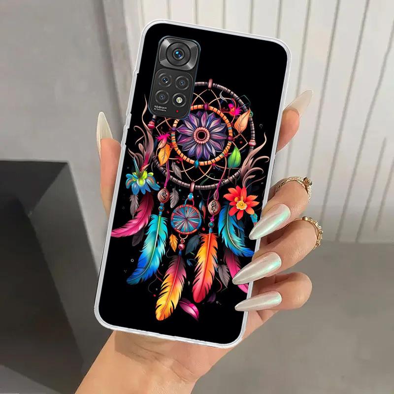 Retro Feather Dreamcatcher Phone Case for Xiaomi Redmi Note 15 14 14S 13 12S 12 Pro 11S 11 Plus 11T 11E 10S Soft Funda Print She