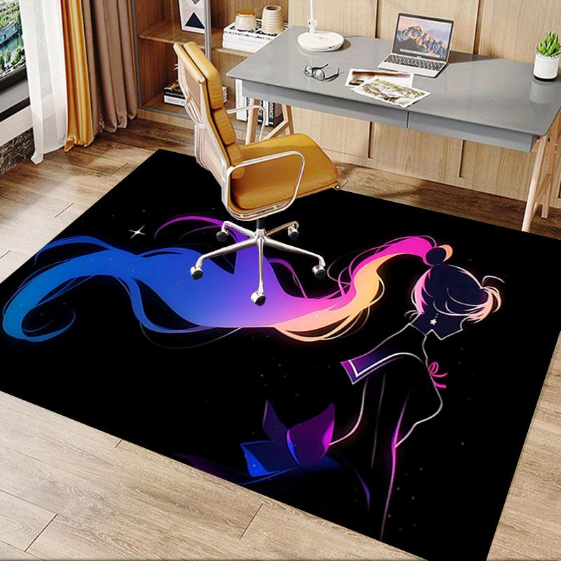 Colorful Gradient Chair Mat - Office Carpet, Oversized Rug for Home Decor, Sofa Mat, Desk Pad Gift for Any Room0129A