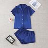 2025 Women's Summer Casual Two-Piece Set: Short Sleeve Cardigan & Lotus Leaf Shorts Pajamas