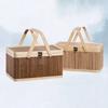 Chinese Style Bamboo Basket Natural Picnic Basket Egg Container  Mid-Autumn Festival