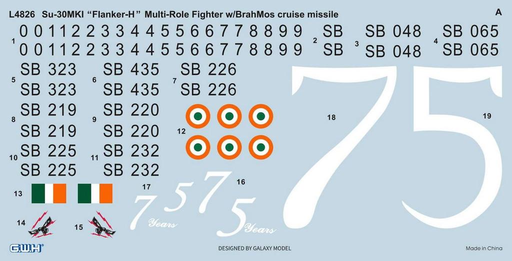 Great Wall Hobby Maßstab Indische Luftwaffe Plastikmodellbausatz L4826 1/48 Su-30MKI (Flugzeug)