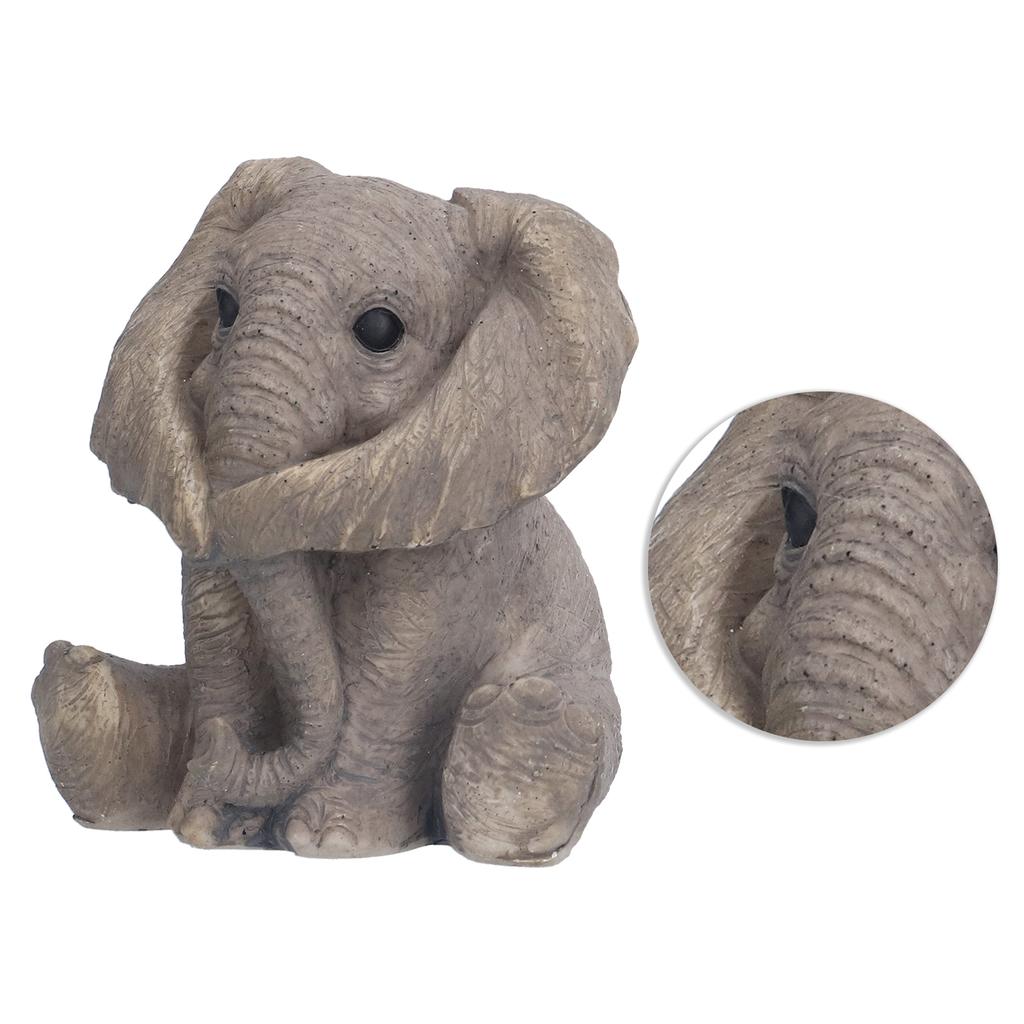 Resin Elephant Statue Crafts Cute Elephant Ornament Home Decoration for Living Room Bedroom