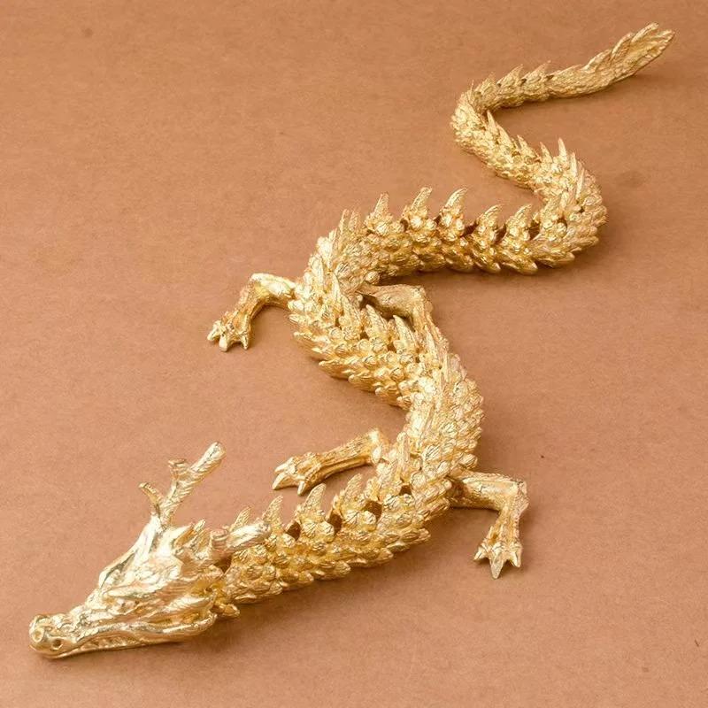 

Антикварная 3D статуэтка дракона, ornament, подвижные суставы тела, выставочный зал, продвинутое украшение, животное зодиака, латунные изделия, коллекция