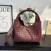 Original Leather Women's Bag 2025 New Style Lambskin Woven Fashionable Armpit One-shoulder Handbag Casual Tote