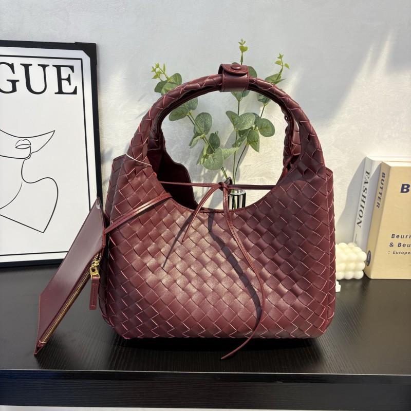 Original Leather Women's Bag 2025 New Style Lambskin Woven Fashionable Armpit One-shoulder Handbag Casual Tote