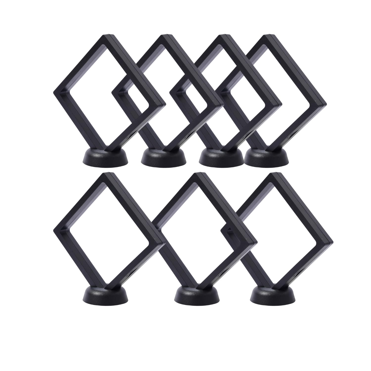 

NYANDELMO ND-0080-R05-M Set of 7 Loose Jewelry Display Cases/Collection Cases, 7x7cm, Floating