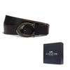 COACH Debossed Signature Leather Reversible Belt Men's Black (Unisex) Leather Belts CQ013QBLVW