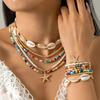 Star Bohemian Style Necklace Rice Bead Necklace Bracelet Set  Beach Jewelry