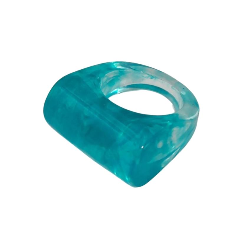 Fashionable Geometric Resin Rings Trendy Accessory for Women and Men With Multiple Color Addition