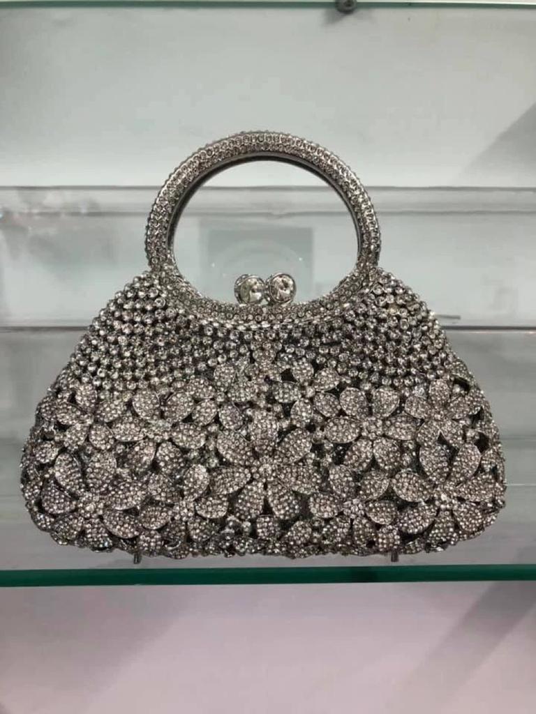 Daisy Flower Rhinestone Tote Bag Crystal Women Evening Bags Luxury Designer Party Banquet Clutch Purse Fashion Diamone Handbag