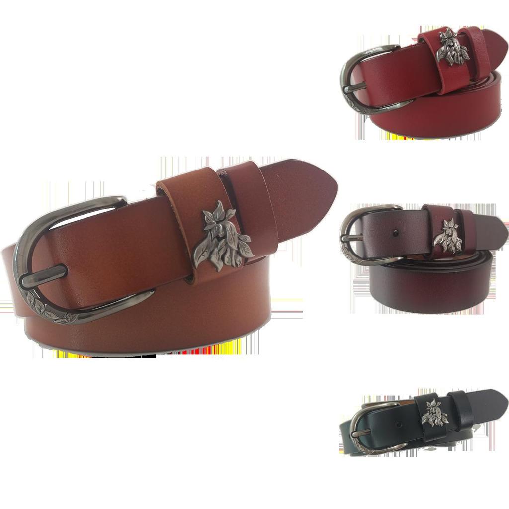 Slim Fit Womens Leather Waist Belt With Alloy Buckle For Office And Outings