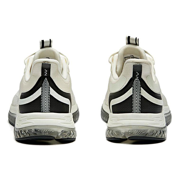 Anta Night Walker Comfortable Shock Absorbing Non-Slip Wear-Resistant Low-Top Running Shoes Women sneaker White Black 112015501-2