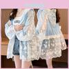 Openwork Fashion Womens Lace Sunscreen Summer Plus Size Loose Design Light And Breathable Sunprotective Clothing Coat