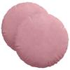 Seat Cushion 2 Pieces Pink Ø 40 X 13 Cm Velvet