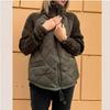 Women's Fashionable Cardigan Zipper Long-sleeved Stand Collar Coat Cotton Jacket