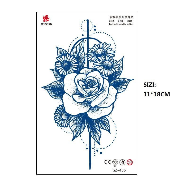 Herbal Juice Long-Lasting Non-Reflective Tattoo Sticker Gradual Change Non-Reflective Gz Series Keep For 15 Days