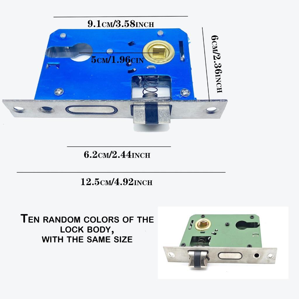 1pc Silent Indoor Door Lock with Easy Installation - Stylish Bedroom Door Handle Kit with Classic Design