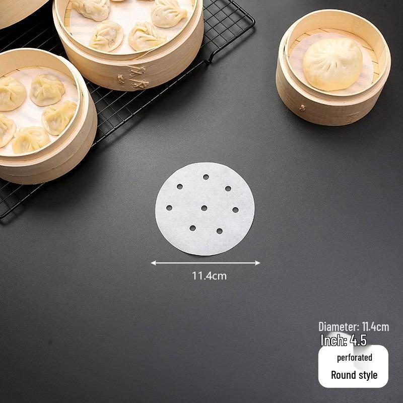 Disposable Non-Stick Steamer Mat for Mantou Baozi - Heat-Resistant Silicone Oil Baking Paper