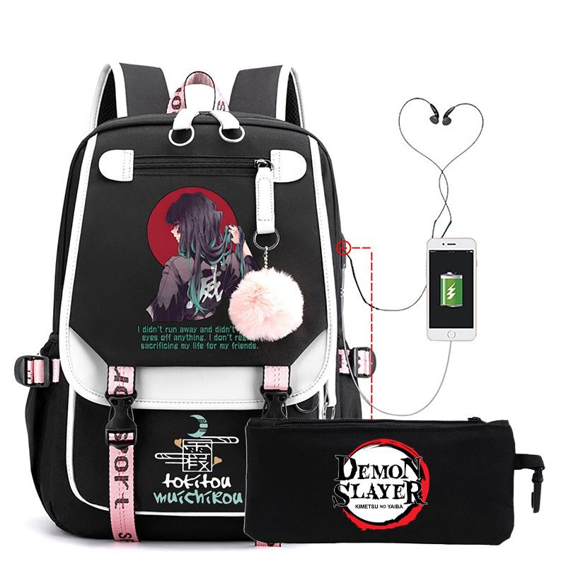 

Ghost extermination surrounding animation schoolbag cross-border Korean version junior high school high school student large capacity with USB leisure No specification чёрный