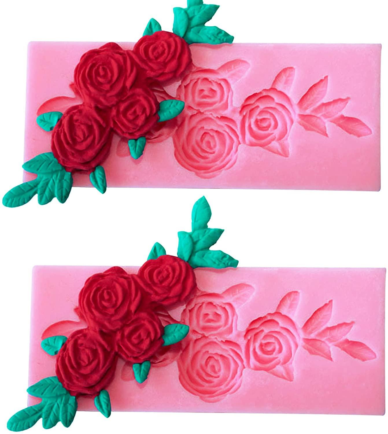 

Четыре розы, силиконовая форма для конфет, помадка, формы для шоколадных конфет, сахарное ремесло, формы для торта «сделай сам», декор для торта, десерты, кубик льда, конфетный пудинг