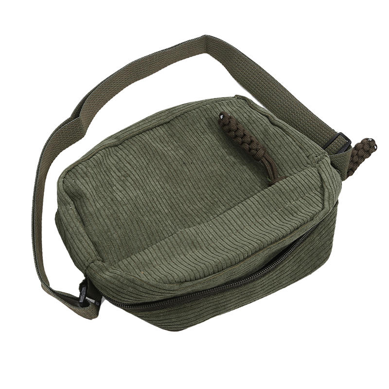 Simple Versatile Crossbody Bag Fashionable Casual Small Square Bag Personalized Commuting Shoulder Bag Corduroy Unisex Handbag