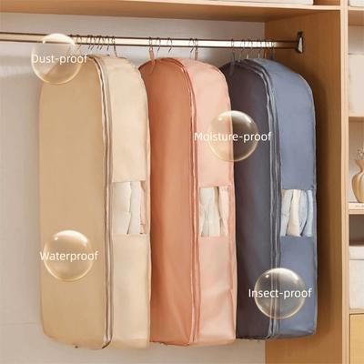 Visible Down Jacket Compressed Dust Cover Protective Dust-proof Clothes Garment Bag Space Saving with Zipper Wardrobe Organizer
