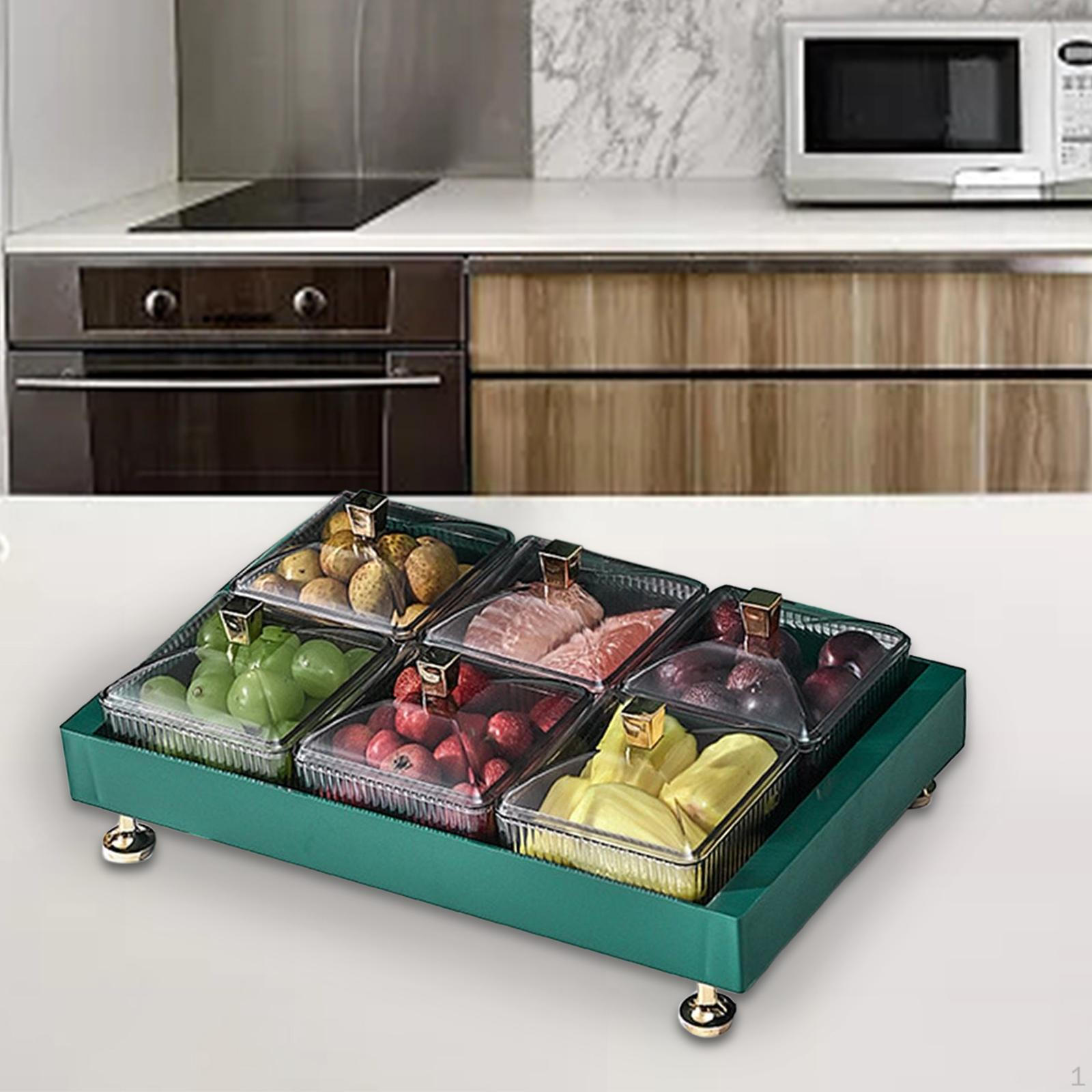 Appetizer Serving Tray Seasoning Jar Platter Food Storage Container зелёный 2000₽