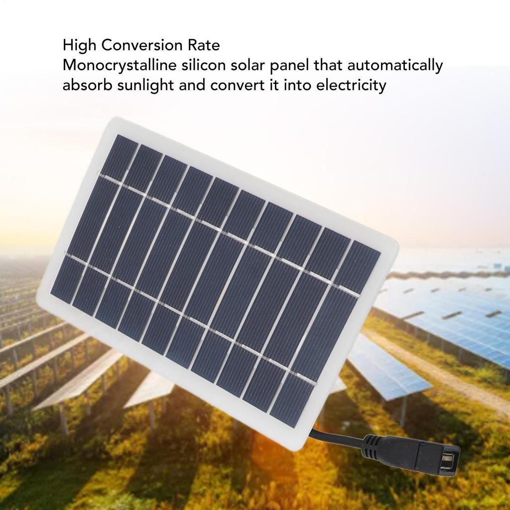 Portable Solar Fan Solar Powered Outdoor Fan Multipurpose Outdoor Solar Fan Outdoor Cooling Fan USB Charging Solar Panel Fan