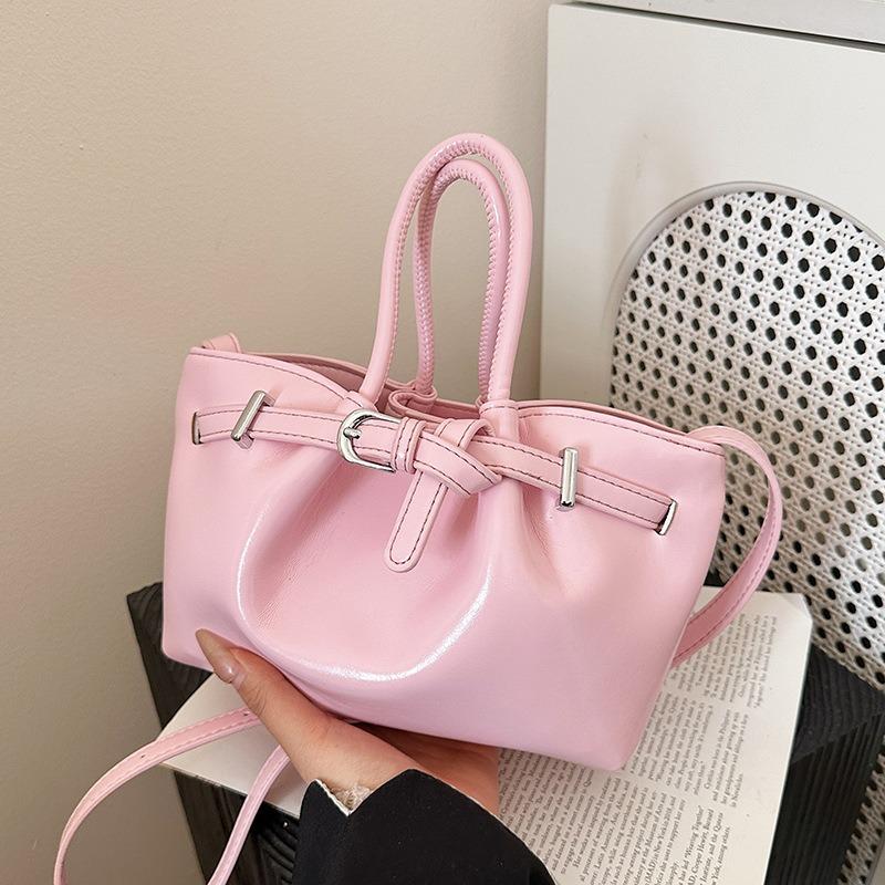 

Сумка-тоут женская весенняя новая сумка-ведро модная с высоким чувством простая на плечо мессенджер тренд розовый