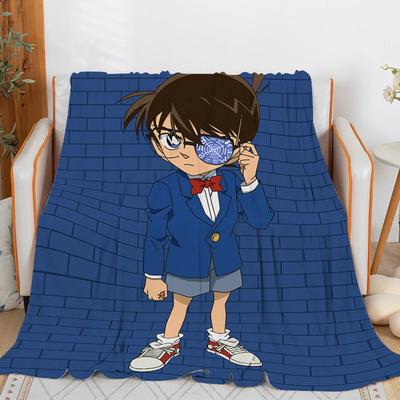 Digitální tisk Anime Deka na zimu C-Conans Teplá na kolena Postel Fleece Kempování Nadýchané Měkké Deka King Size Mikrovlákno Ložní prádlo