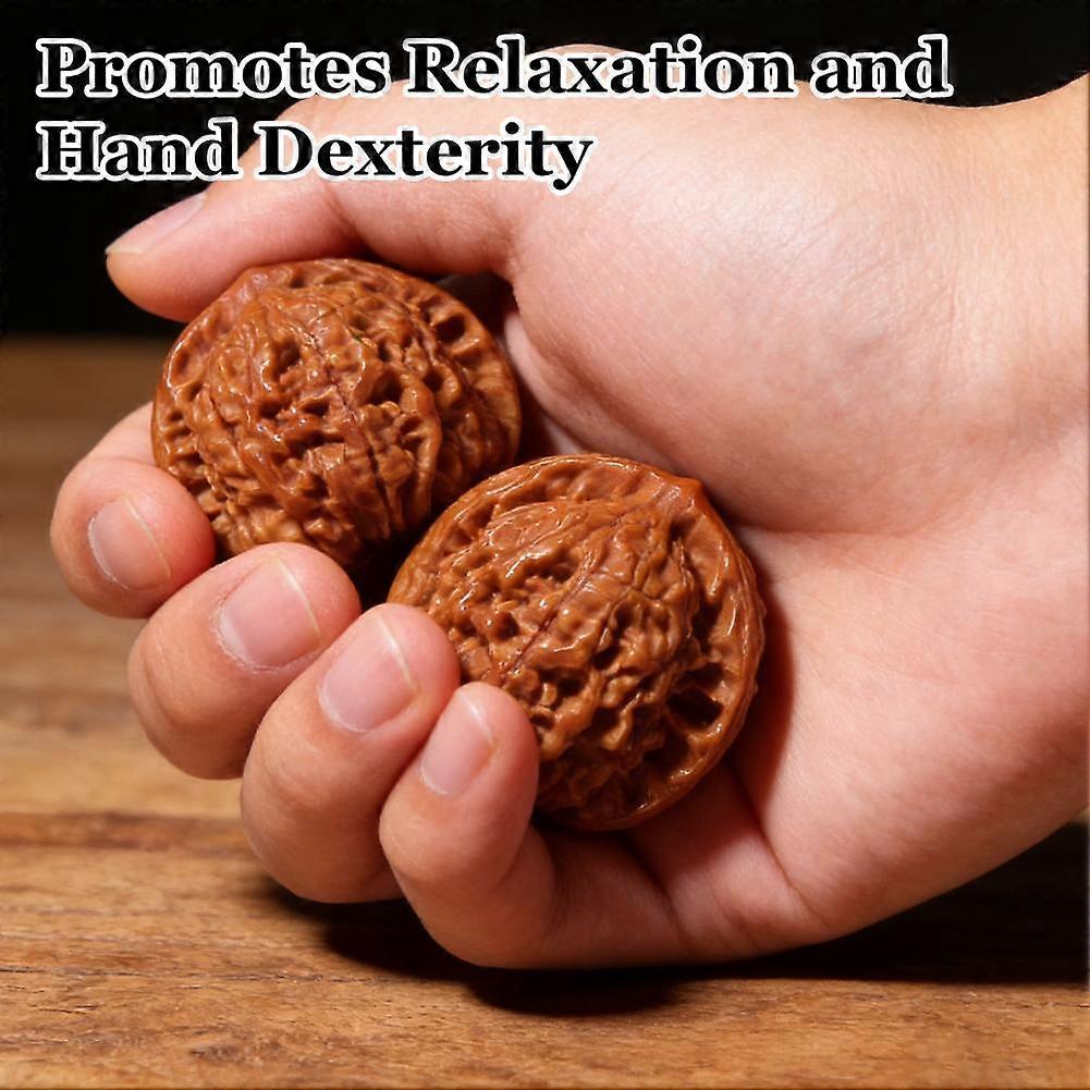 Natural Walnut Hand Toys Large Size Polished Gift for Men Stress Relief