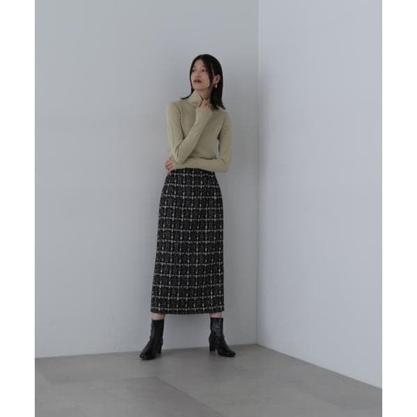 Natural Beauty Tweed Tight Skirt Size [N Basic] Lamé (S Line)